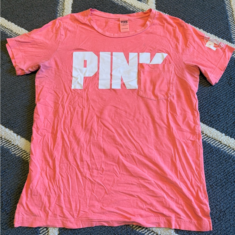 PINK Victoria's Secret Coral Graphic Tee